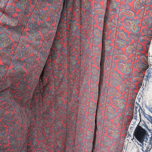 Rock Creek Jacket Womens Large Light Blue Acid Wash Denim Paisley Lined Quilted - Picture 4 of 13